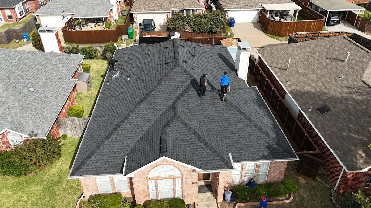 Commercial Roofing work in progress on a Menlo Park property